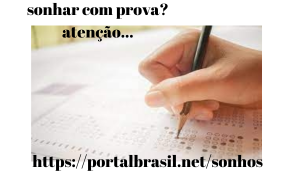 Sonhar com prova pede que você mude sua mentalidade para ver a vida a partir da perspectiva certa, considerando que você experimentará muitas mudanças no futuro próximo. Prepare-se para uma nova etapa da vida, onde podemos desafiar para alcançar nossos objetivos.