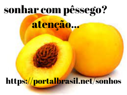 Sonhar com Pêssego significa um aviso, não entregue a aventuras, é um o momento, de se cuidar. Preparar, servir ou comer iguarias feitas com pêssego é sinal de uma viagem inesquecível.