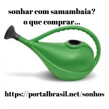 Sonhar com Samambaia o que Comprar

Regador: Ele permite regar as plantas individualmente, além de dosar a quantidade de água, para que seja utilizado somente o necessário. O regador é um dispositivo para espalhar direccionalmente a água (ou outros líquidos) sobre plantas, vasos e canteiros. é uma peça fundamental na jardinagem, que ajuda a garantir que todas as plantas recebam a quantidade certa de água. Se você tem uma horta, pomar ou mesmo flores na sua casa, esse item é essencial para você.