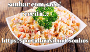 Dica de receita para quem Sonhou com Saco
Receitas são sempre uma boa opção para nos trazer lembranças de momentos incríveis e alimentar o otimismo de dias melhores.