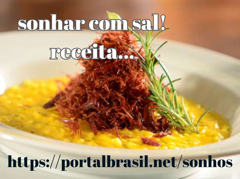 Dica de receita para quem Sonhou com Sal
Receitas são sempre uma boa opção para nos trazer lembranças de momentos incríveis e alimentar o otimismo de dias melhores.